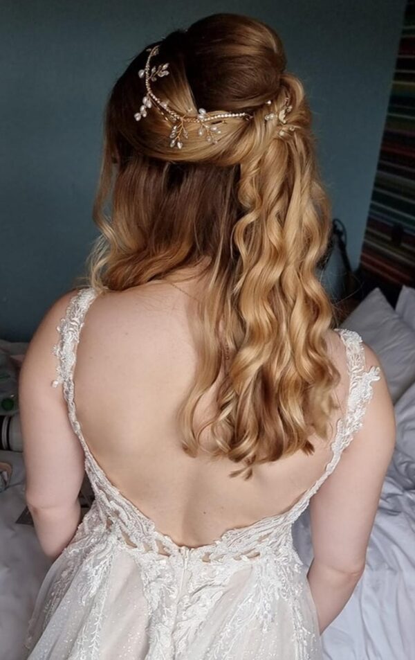 Bridal bride to be messy boho hairstylist leicester