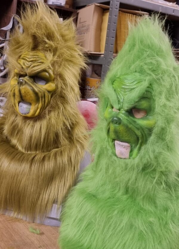 the grinch latex pullover mask fancy dress costume
