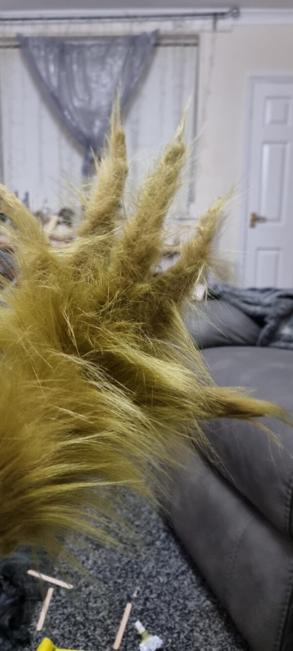 Green Fur Grinch Gloves