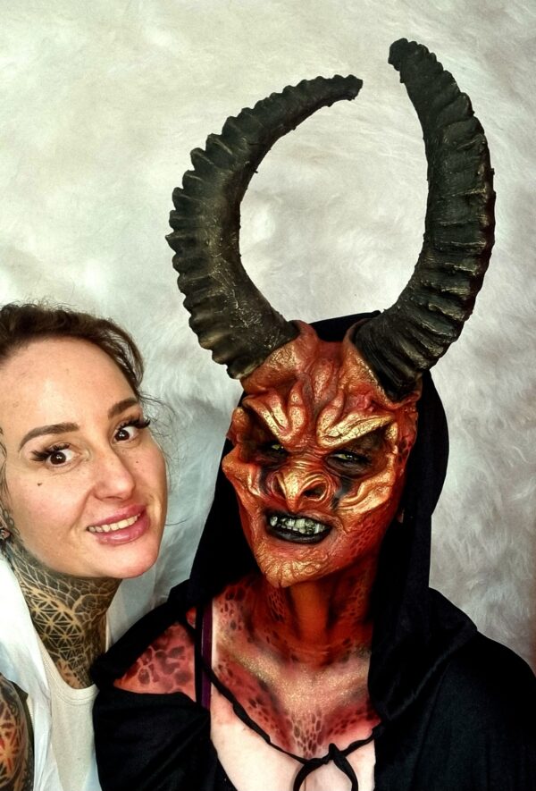 Two-Piece Krampus Demon Mask