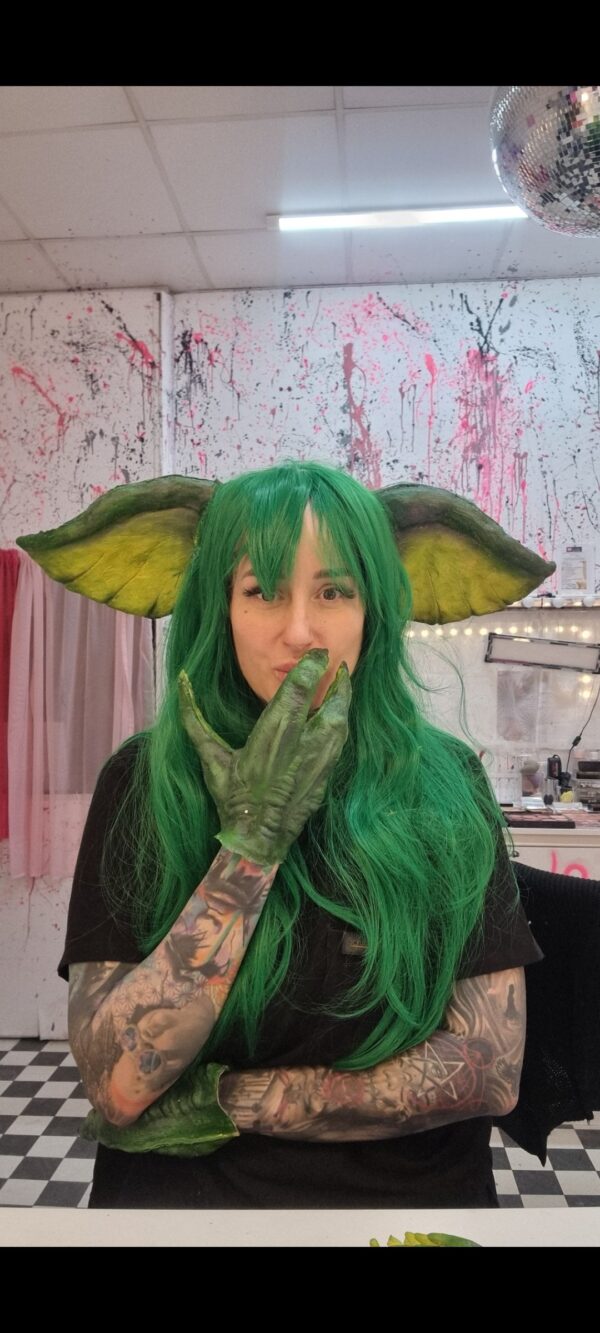 Large Prosthetic Reptile Ears with Wig - Image 3