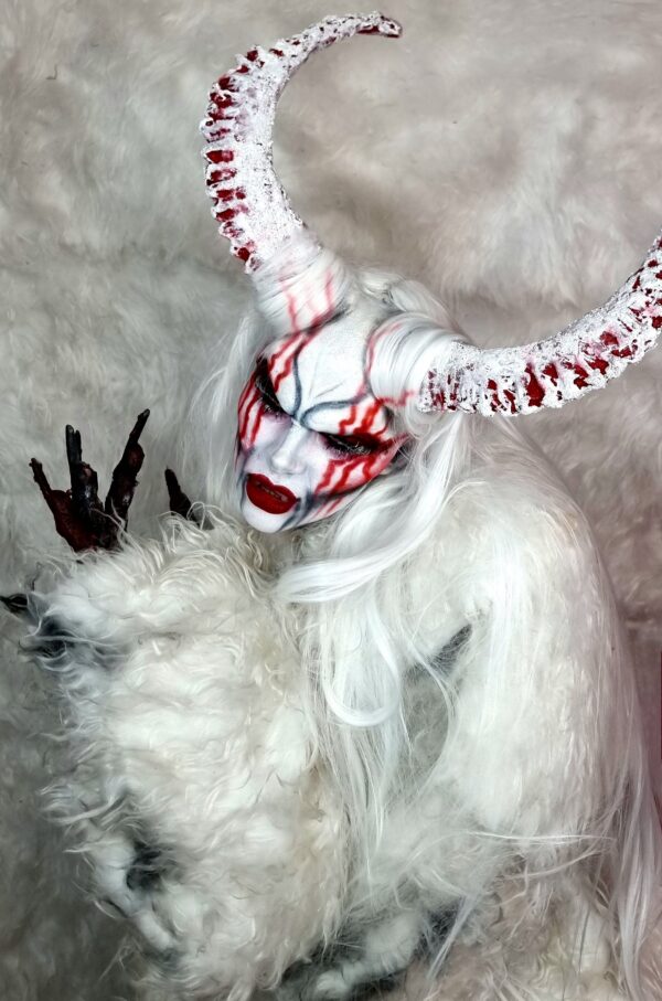 krampus forehead and horns