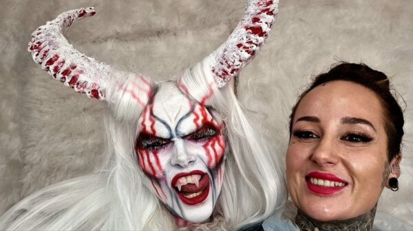 krampus forehead and horns