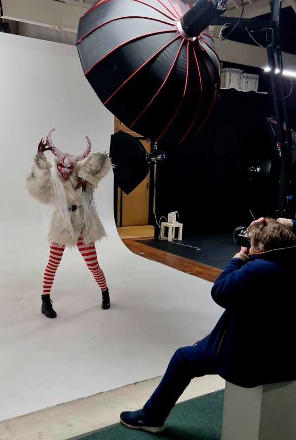 krampus forehead and horns