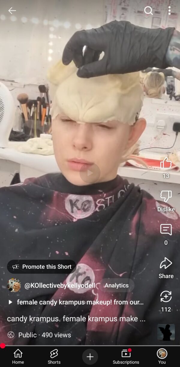 krampus forehead prosthetic