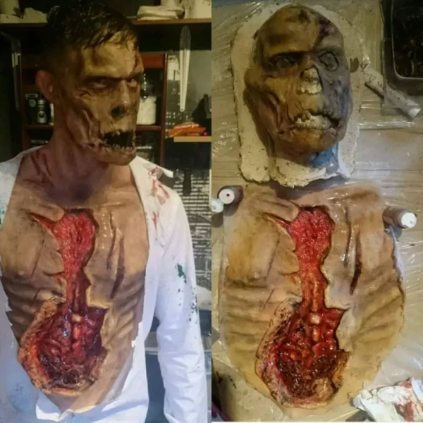 ripped zombie chest prosthetic