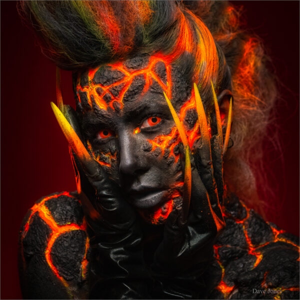 lava charcoal burn alien silicone prosthetic airbrush face and body paint course