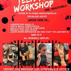 Teen FX workshop young adults and Teens fun creative special effects makeup lesson leicester