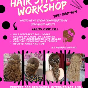 hair styling work shops events and bridal