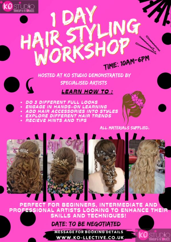 hair styling work shops events and bridal leicester