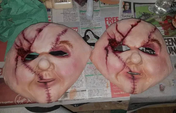 Stapled Creepy Doll Mask - Image 2