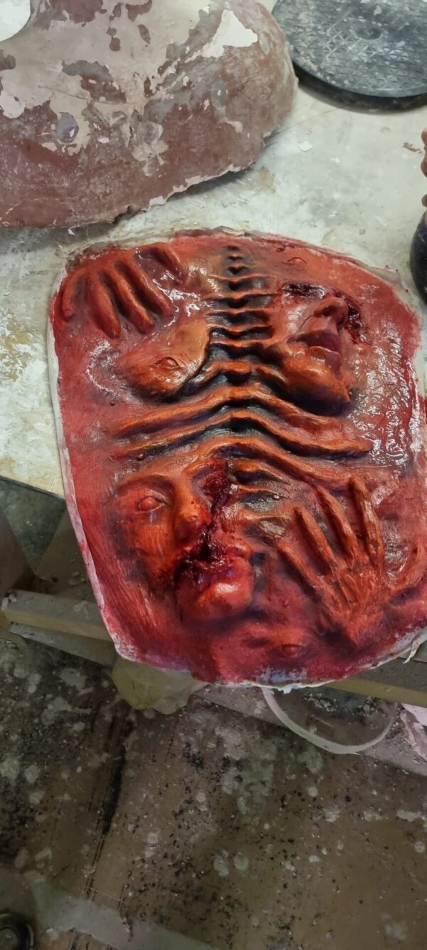back prosthetic - horror gore - body of souls zombie alien