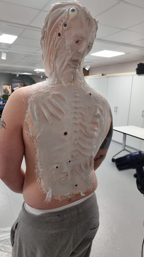 back prosthetic - horror gore - body of souls zombie alien