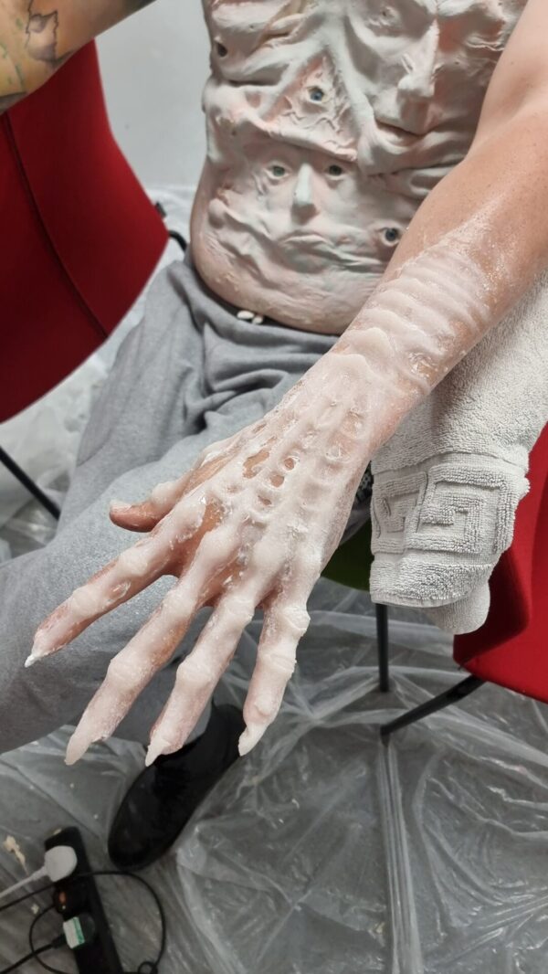 Creature alien silicone prosthetic hands
