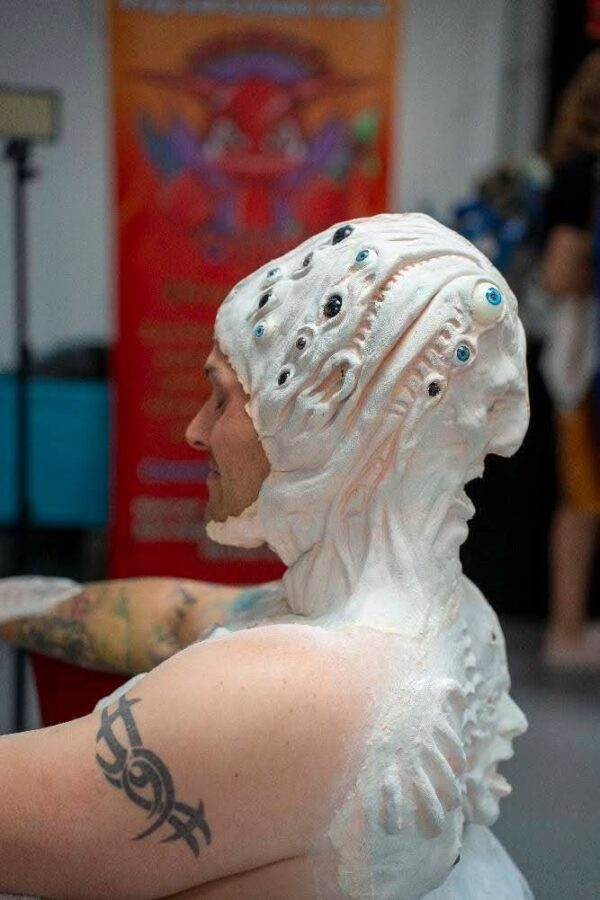 Cowl Alien Full Head Prosthetic – "Body of Souls" Hybrid (Foam Latex)