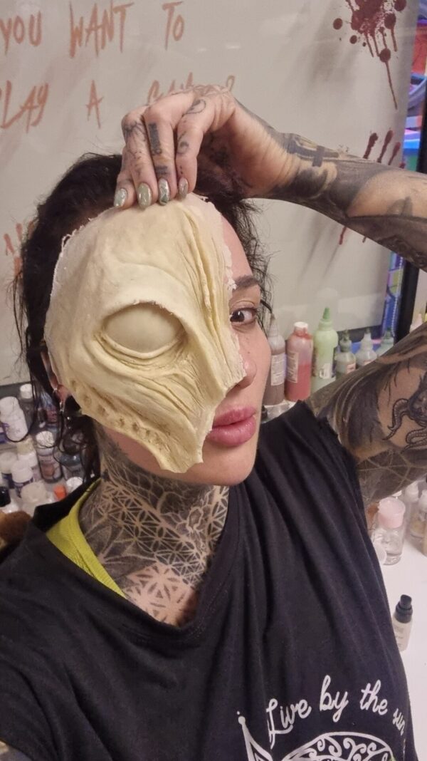 Half Alien Face Prosthetic – Latex or Foam Latex