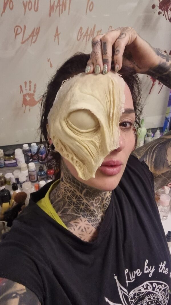 Half Alien Face Prosthetic – Latex or Foam Latex
